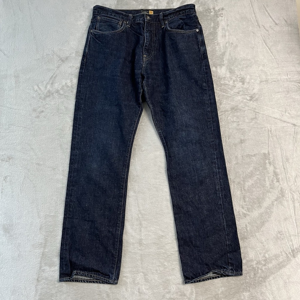 J.Crew Slim Straight Jeans Mens 33x32 Dark Wash Denim 100% Cotton Classic EUC
